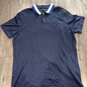 Banana Republic Dark Blue Polo with White Trim